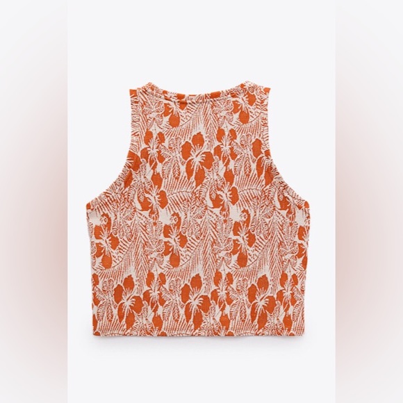 ZARA pebble jacquard embellished top size medium - Picture 6 of 11